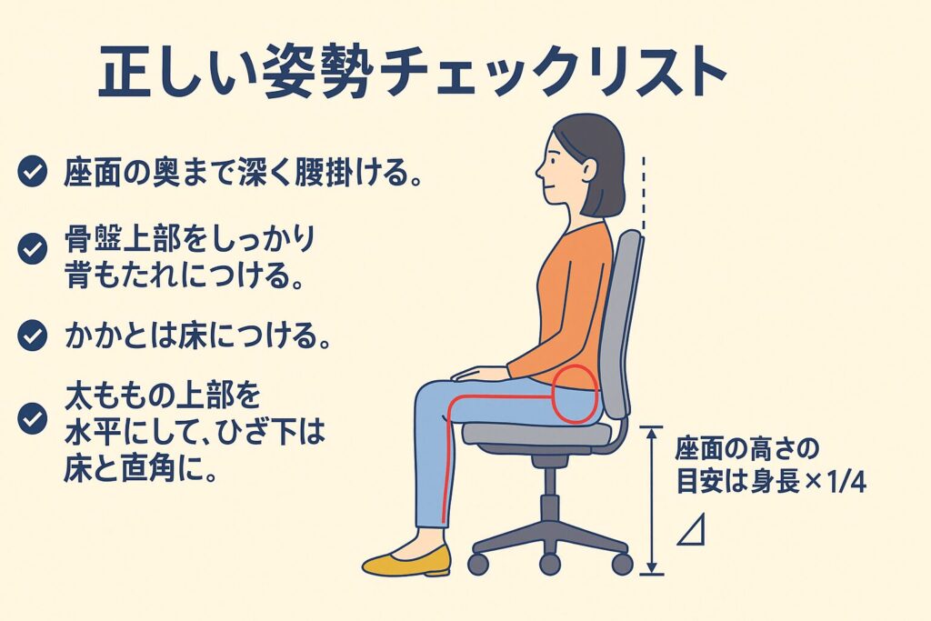 正しい姿勢チェックリスト